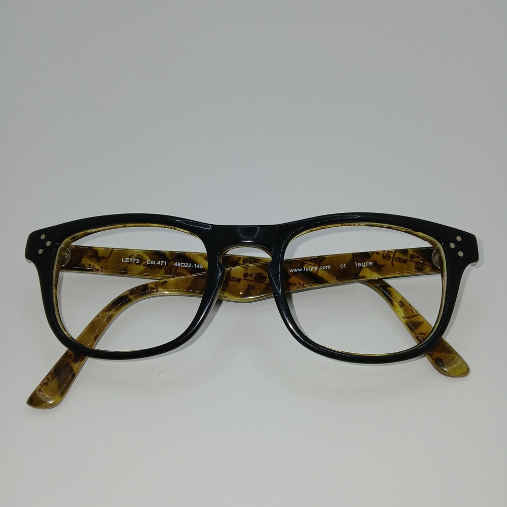 Legre LE173 Col.471 Womens Eyeglasses Frame Black Brown Tortoise 48-22-145 mm